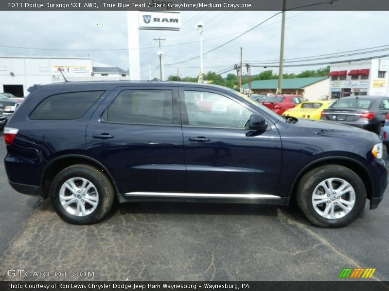 True Blue Pearl / Dark Graystone/Medium Graystone 2013 Dodge Durango SXT AWD