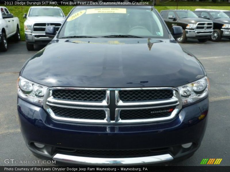 True Blue Pearl / Dark Graystone/Medium Graystone 2013 Dodge Durango SXT AWD
