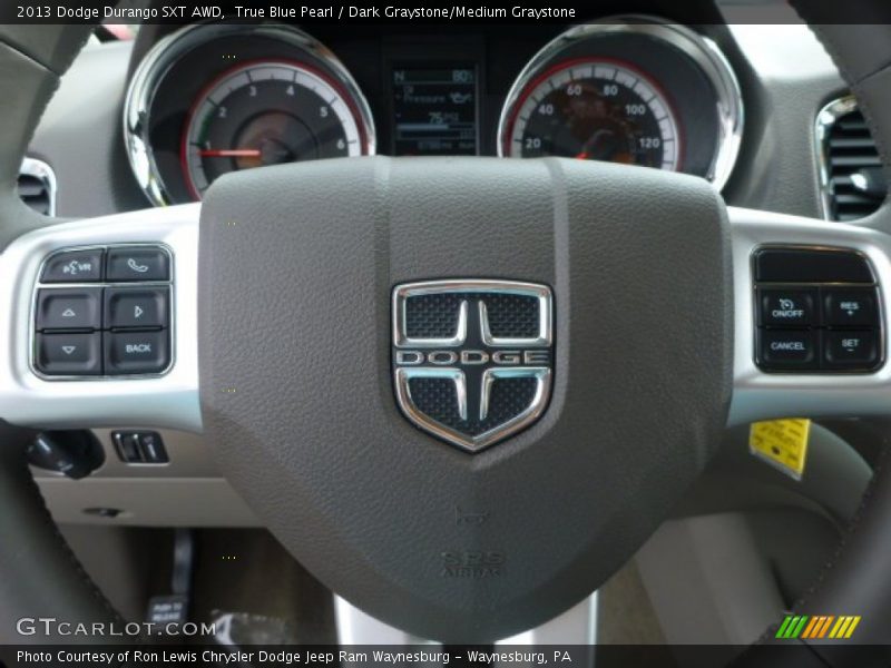 True Blue Pearl / Dark Graystone/Medium Graystone 2013 Dodge Durango SXT AWD