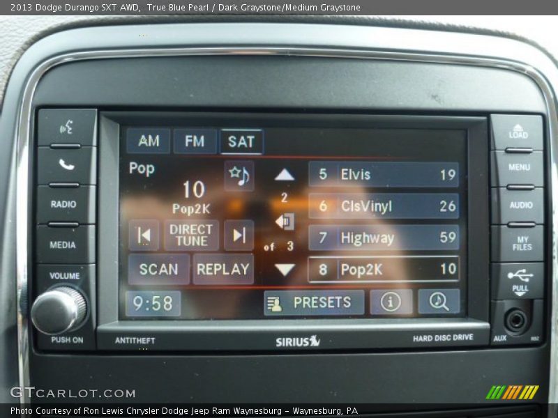 True Blue Pearl / Dark Graystone/Medium Graystone 2013 Dodge Durango SXT AWD