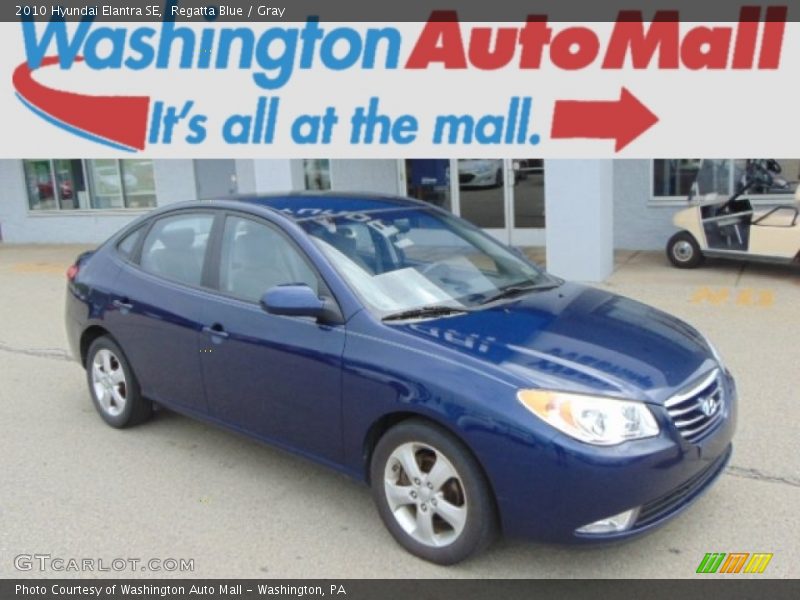 Regatta Blue / Gray 2010 Hyundai Elantra SE