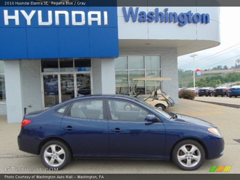 Regatta Blue / Gray 2010 Hyundai Elantra SE