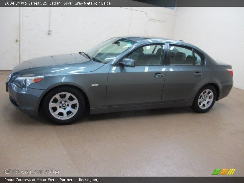 Silver Grey Metallic / Beige 2004 BMW 5 Series 525i Sedan