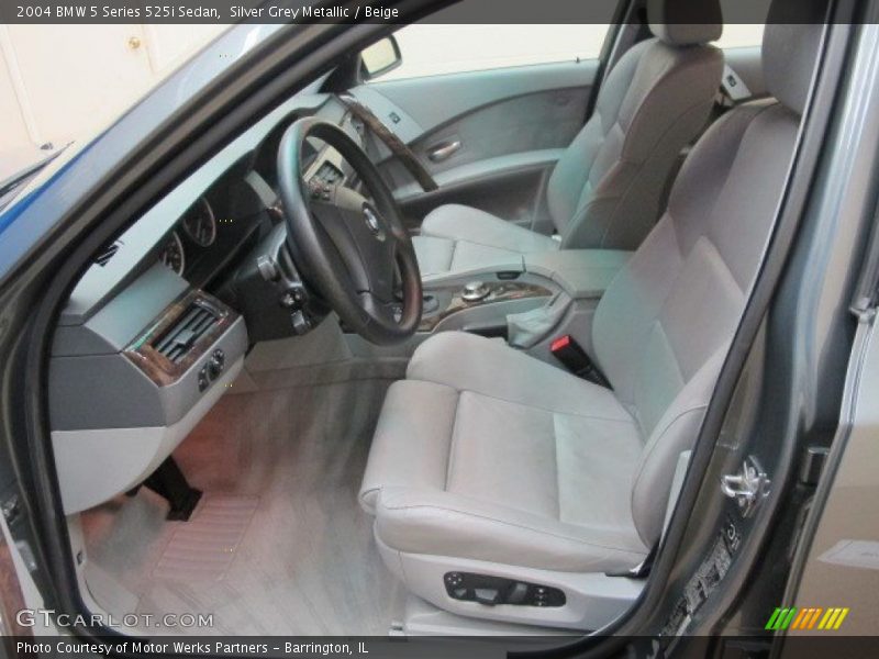Silver Grey Metallic / Beige 2004 BMW 5 Series 525i Sedan
