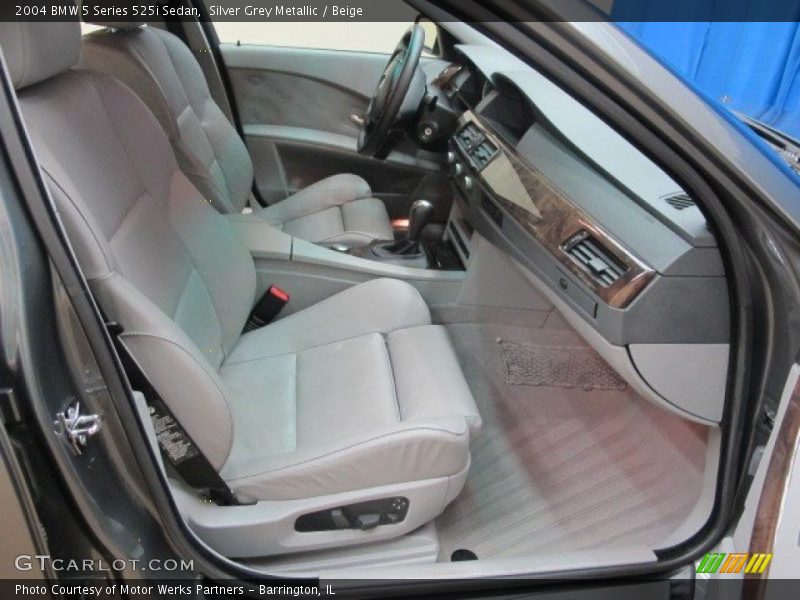 Silver Grey Metallic / Beige 2004 BMW 5 Series 525i Sedan