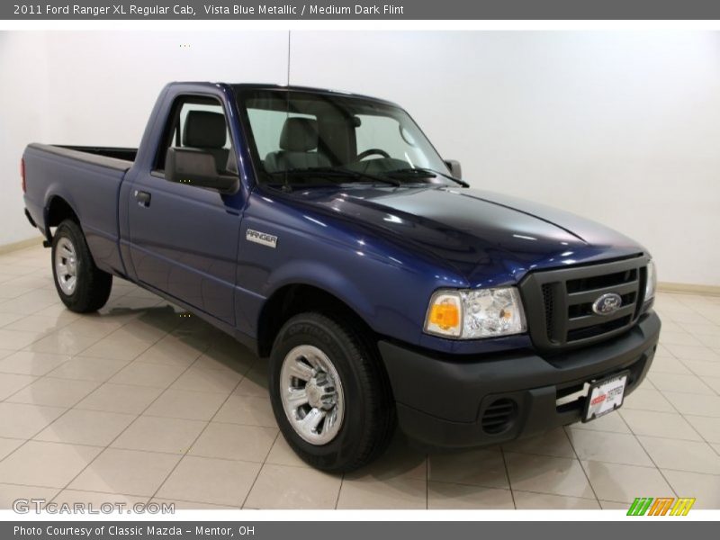 Vista Blue Metallic / Medium Dark Flint 2011 Ford Ranger XL Regular Cab