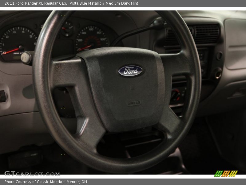 Vista Blue Metallic / Medium Dark Flint 2011 Ford Ranger XL Regular Cab