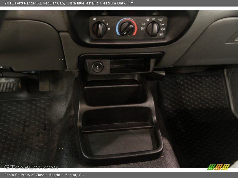 Vista Blue Metallic / Medium Dark Flint 2011 Ford Ranger XL Regular Cab