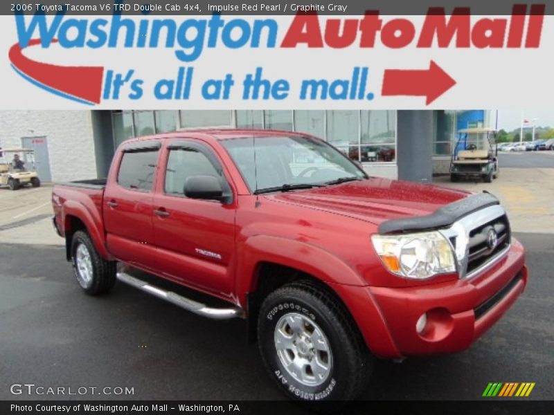 Impulse Red Pearl / Graphite Gray 2006 Toyota Tacoma V6 TRD Double Cab 4x4