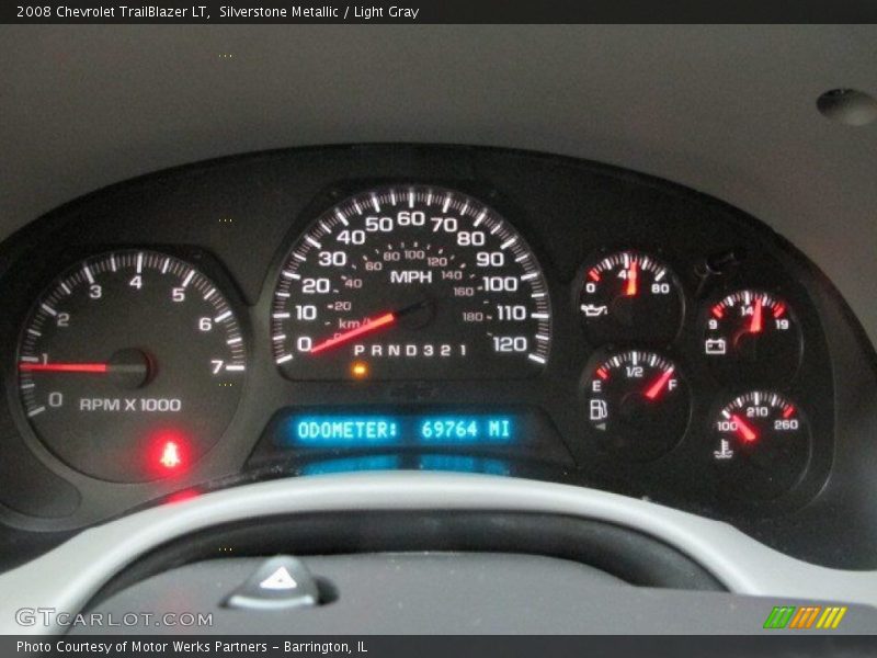 Silverstone Metallic / Light Gray 2008 Chevrolet TrailBlazer LT