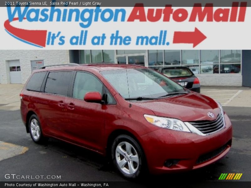 Salsa Red Pearl / Light Gray 2011 Toyota Sienna LE