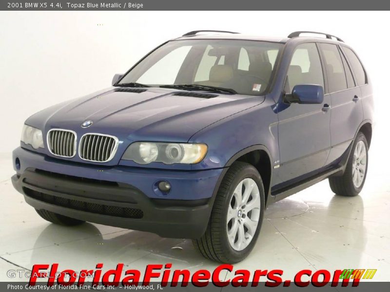 Topaz Blue Metallic / Beige 2001 BMW X5 4.4i