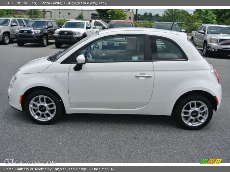 Bianco (White) / Grigio/Nero (Gray/Black) 2013 Fiat 500 Pop