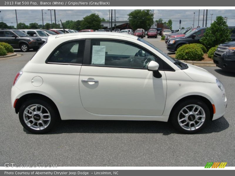 Bianco (White) / Grigio/Nero (Gray/Black) 2013 Fiat 500 Pop