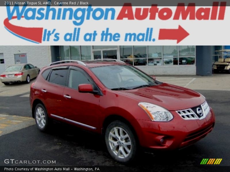Cayenne Red / Black 2011 Nissan Rogue SL AWD