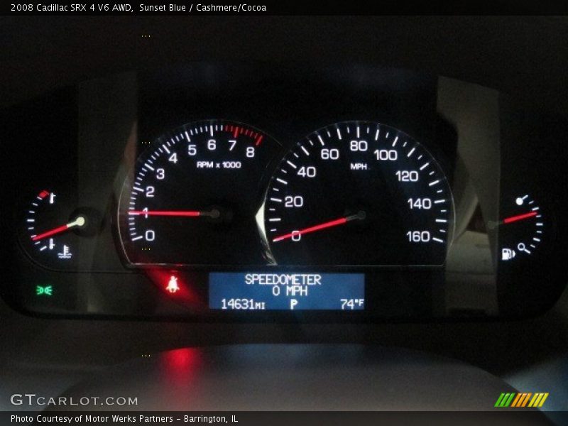 Sunset Blue / Cashmere/Cocoa 2008 Cadillac SRX 4 V6 AWD