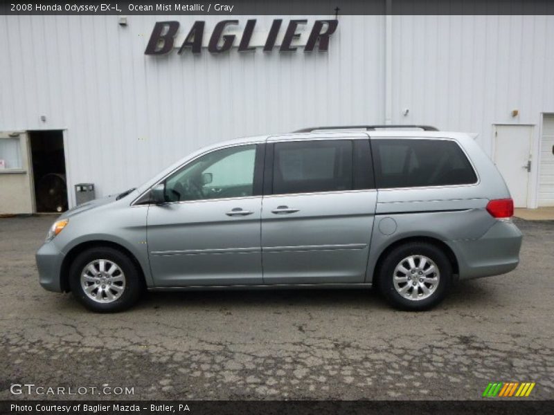 Ocean Mist Metallic / Gray 2008 Honda Odyssey EX-L