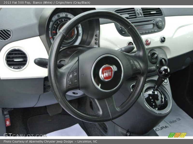 Bianco (White) / Grigio/Nero (Gray/Black) 2013 Fiat 500 Pop