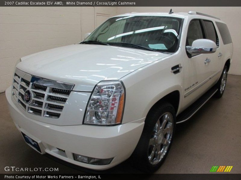 White Diamond / Cocoa/Light Cashmere 2007 Cadillac Escalade ESV AWD