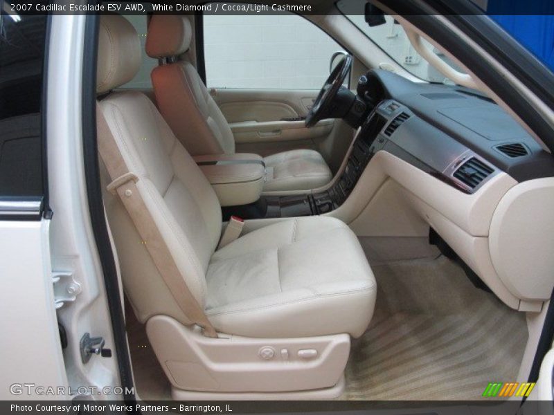 White Diamond / Cocoa/Light Cashmere 2007 Cadillac Escalade ESV AWD