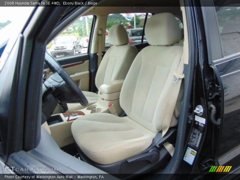 Ebony Black / Beige 2008 Hyundai Santa Fe SE 4WD