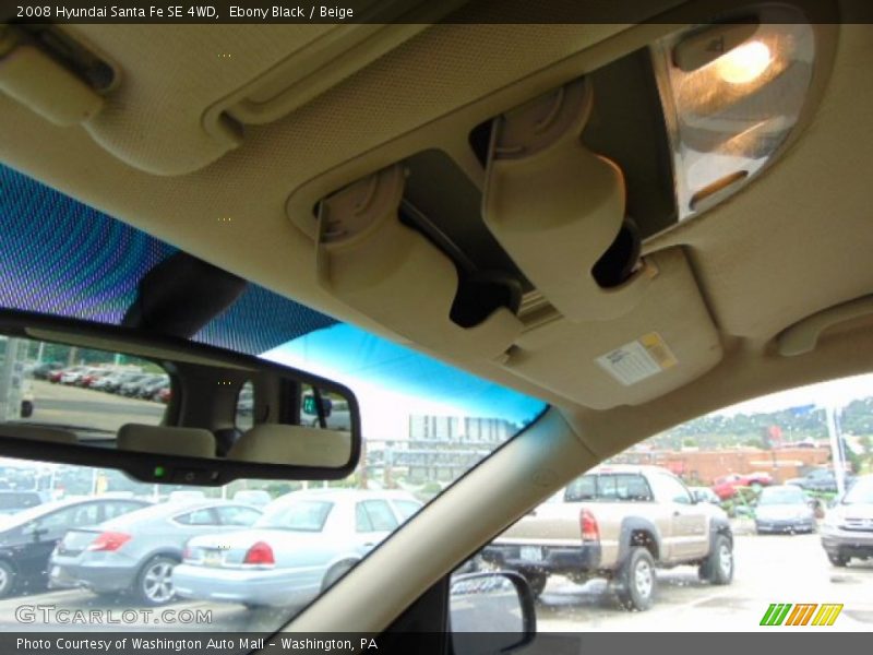 Ebony Black / Beige 2008 Hyundai Santa Fe SE 4WD