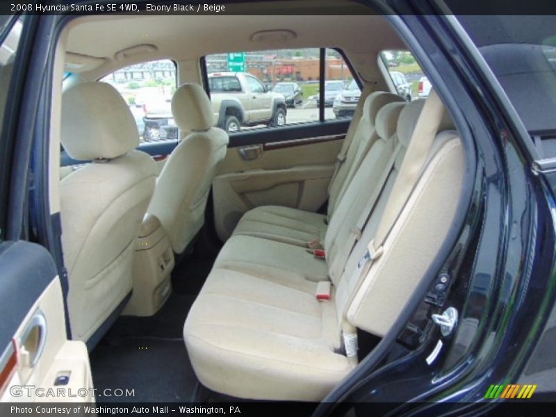 Ebony Black / Beige 2008 Hyundai Santa Fe SE 4WD