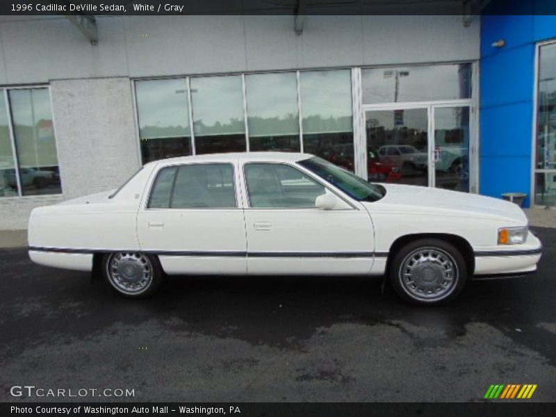White / Gray 1996 Cadillac DeVille Sedan
