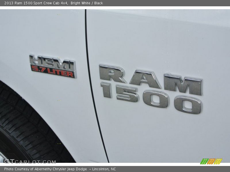 Bright White / Black 2013 Ram 1500 Sport Crew Cab 4x4