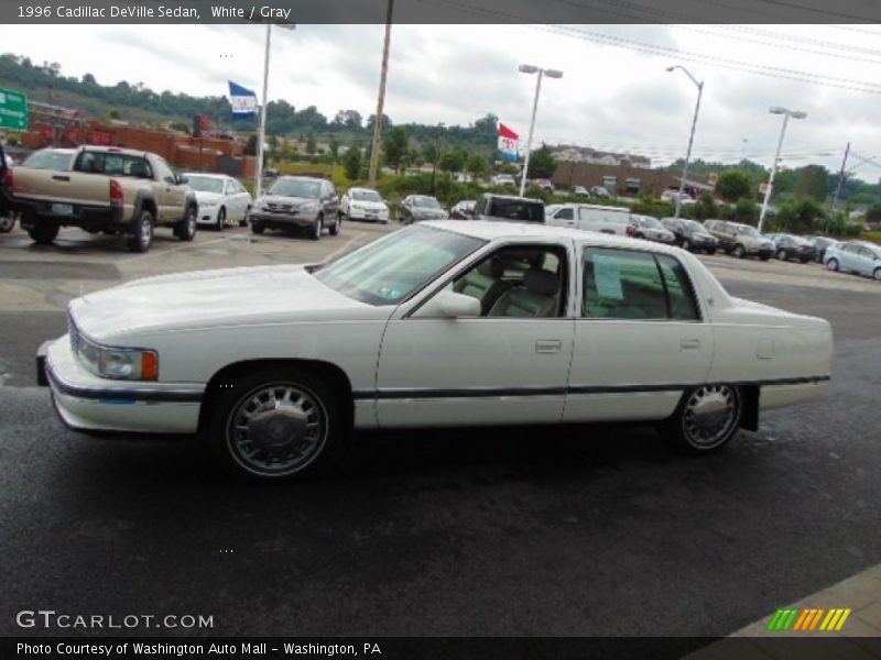 White / Gray 1996 Cadillac DeVille Sedan