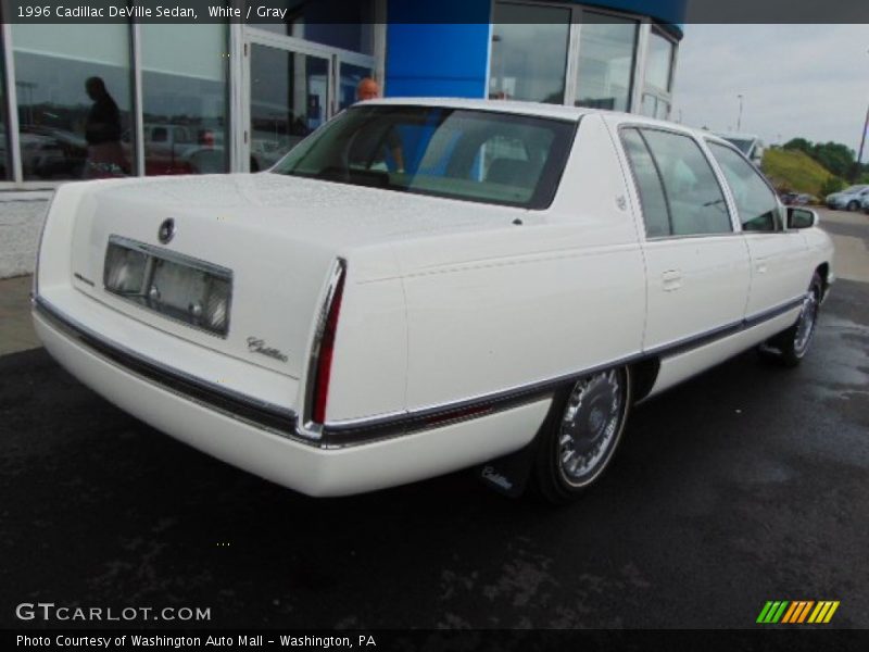 White / Gray 1996 Cadillac DeVille Sedan