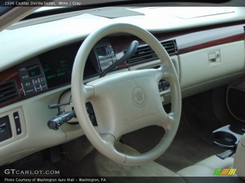 White / Gray 1996 Cadillac DeVille Sedan