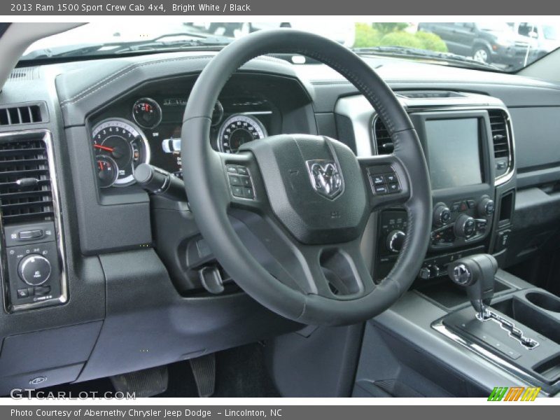 Bright White / Black 2013 Ram 1500 Sport Crew Cab 4x4