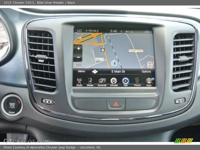 Billet Silver Metallic / Black 2015 Chrysler 200 S