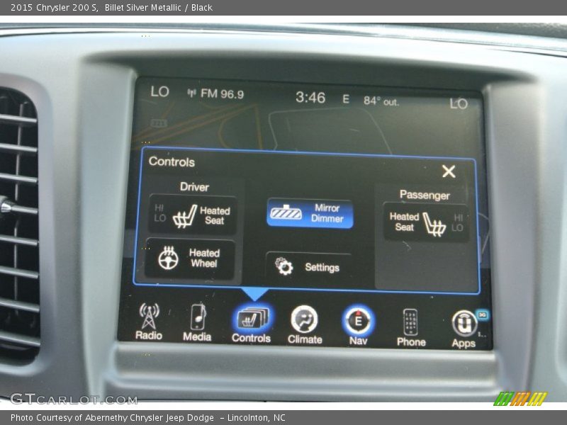 Billet Silver Metallic / Black 2015 Chrysler 200 S