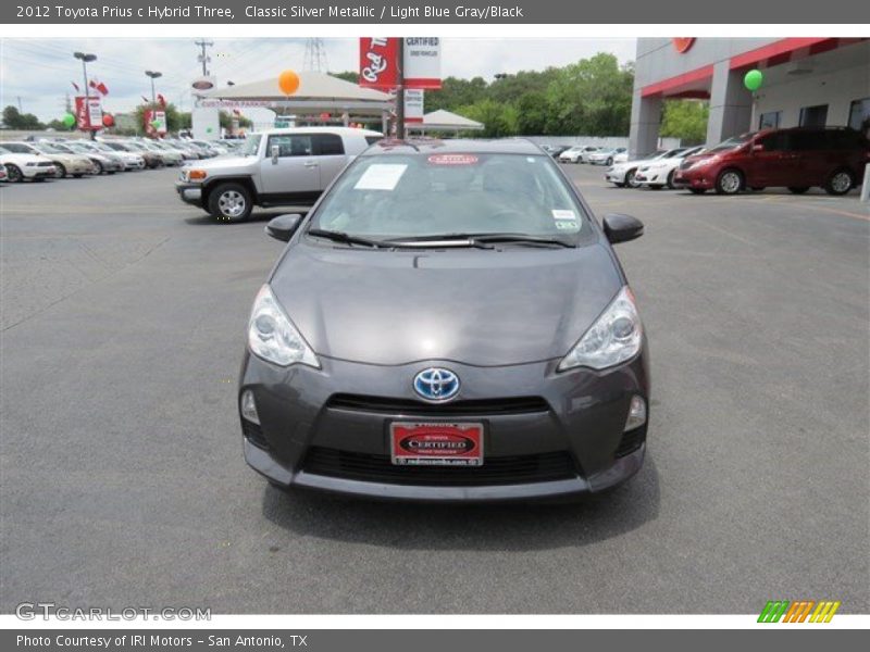 Classic Silver Metallic / Light Blue Gray/Black 2012 Toyota Prius c Hybrid Three
