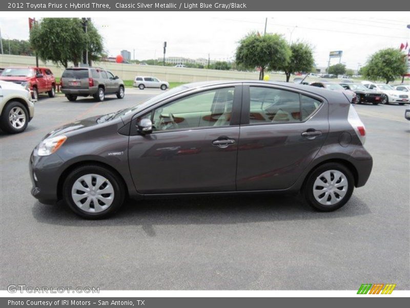 Classic Silver Metallic / Light Blue Gray/Black 2012 Toyota Prius c Hybrid Three