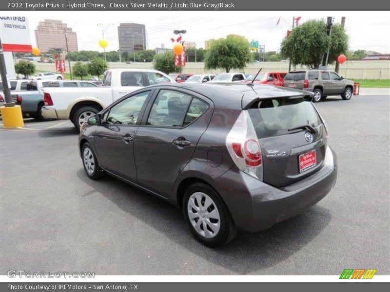 Classic Silver Metallic / Light Blue Gray/Black 2012 Toyota Prius c Hybrid Three