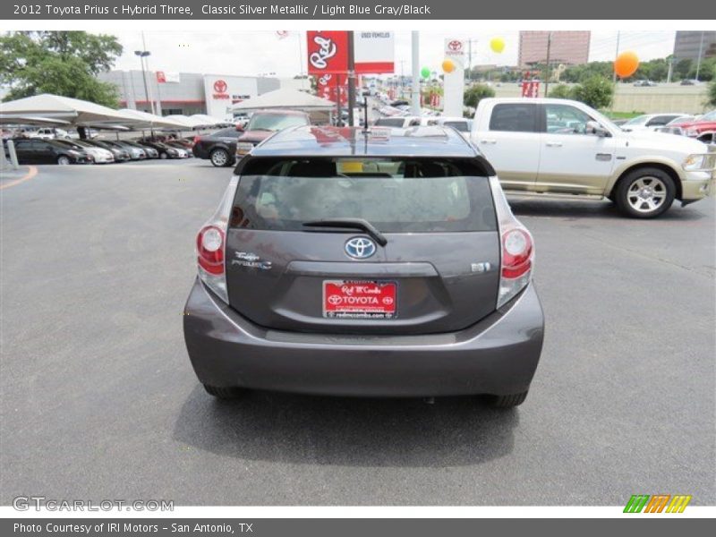 Classic Silver Metallic / Light Blue Gray/Black 2012 Toyota Prius c Hybrid Three