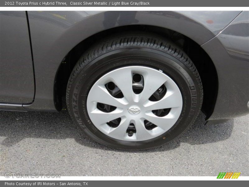 Classic Silver Metallic / Light Blue Gray/Black 2012 Toyota Prius c Hybrid Three