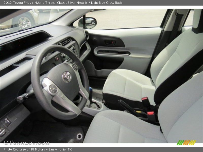 Classic Silver Metallic / Light Blue Gray/Black 2012 Toyota Prius c Hybrid Three