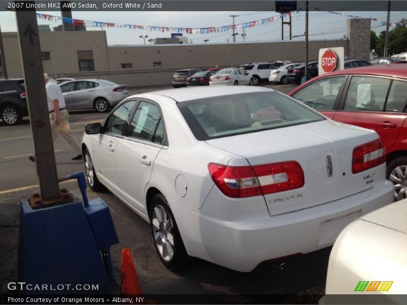 Oxford White / Sand 2007 Lincoln MKZ AWD Sedan