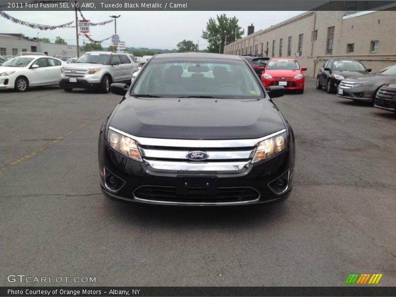 Tuxedo Black Metallic / Camel 2011 Ford Fusion SEL V6 AWD