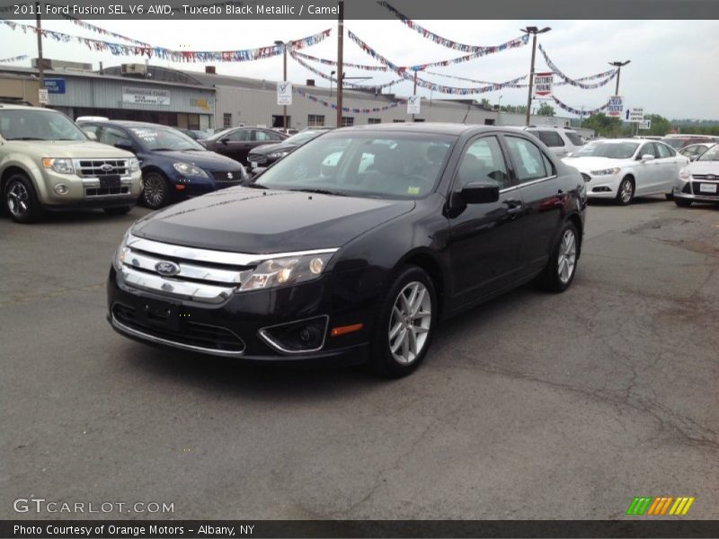 Tuxedo Black Metallic / Camel 2011 Ford Fusion SEL V6 AWD