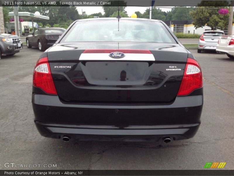 Tuxedo Black Metallic / Camel 2011 Ford Fusion SEL V6 AWD