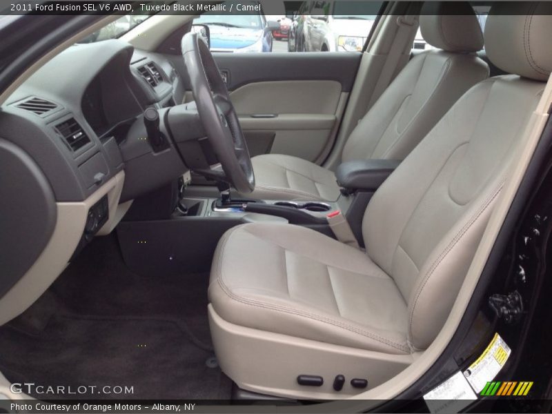 Tuxedo Black Metallic / Camel 2011 Ford Fusion SEL V6 AWD
