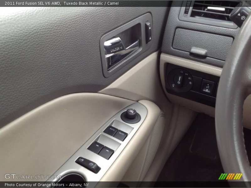 Tuxedo Black Metallic / Camel 2011 Ford Fusion SEL V6 AWD