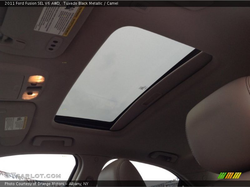Tuxedo Black Metallic / Camel 2011 Ford Fusion SEL V6 AWD