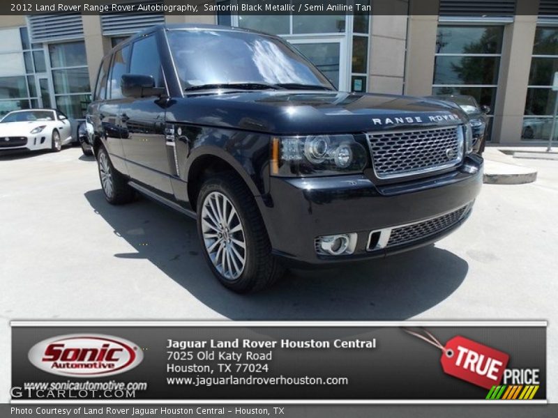 Santorini Black Metallic / Semi Aniline Tan 2012 Land Rover Range Rover Autobiography
