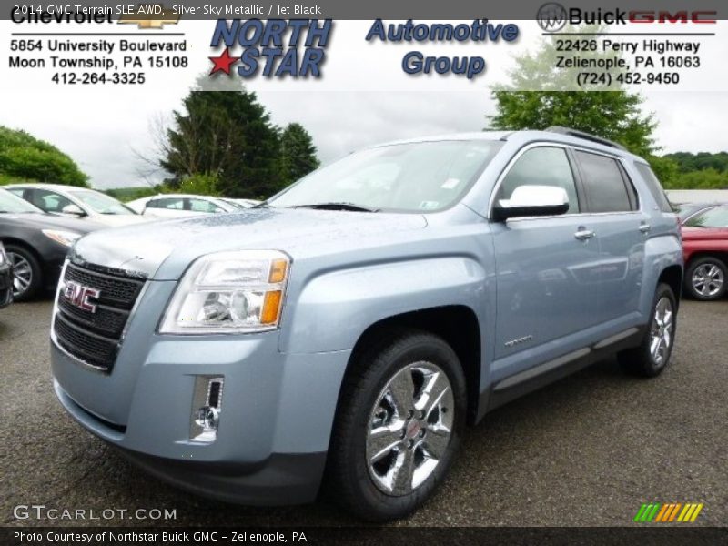 Silver Sky Metallic / Jet Black 2014 GMC Terrain SLE AWD